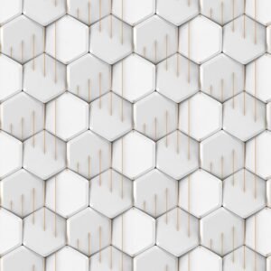 Minimal White Hexagon Wallpaper